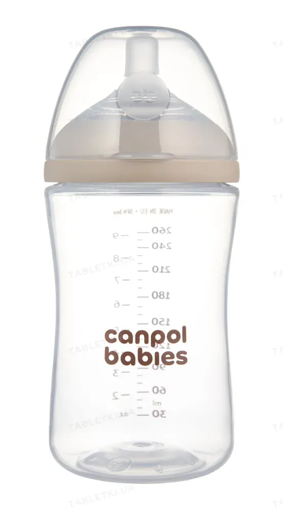 Пляшечка антиколікова Canpol Babies Natural Shape з соскою Dual-zone 260 мл (35/401)