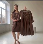 Комплект в пологовий трійка шоколадний
