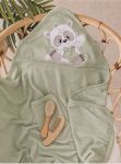 Рушник для немовлят Baby Shez оливковий ведмідь