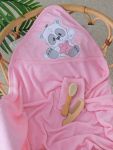Рушник для немовлят Baby Shez рожевий ведмідь