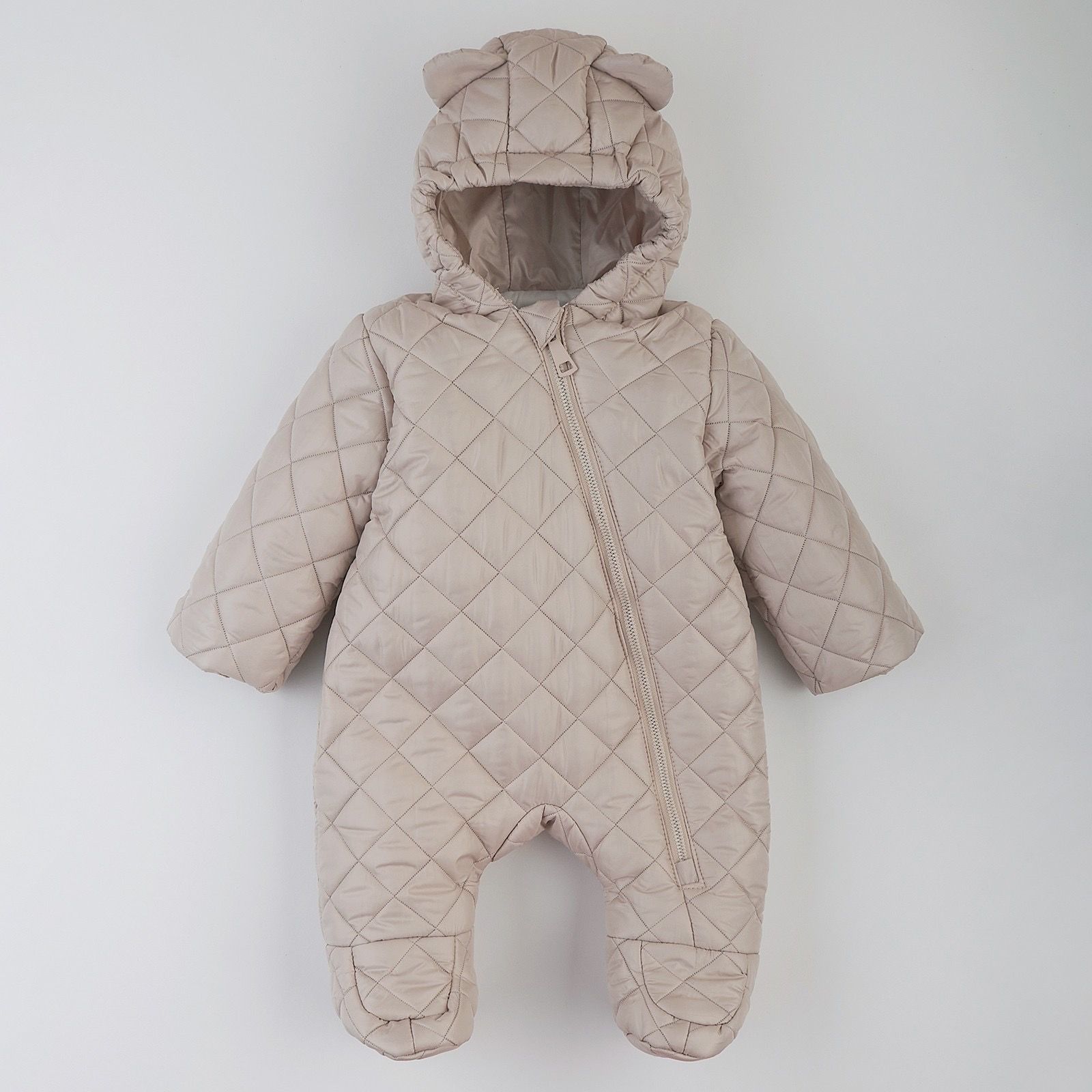 Демісезонний комбінезон кавовий стьоганий
