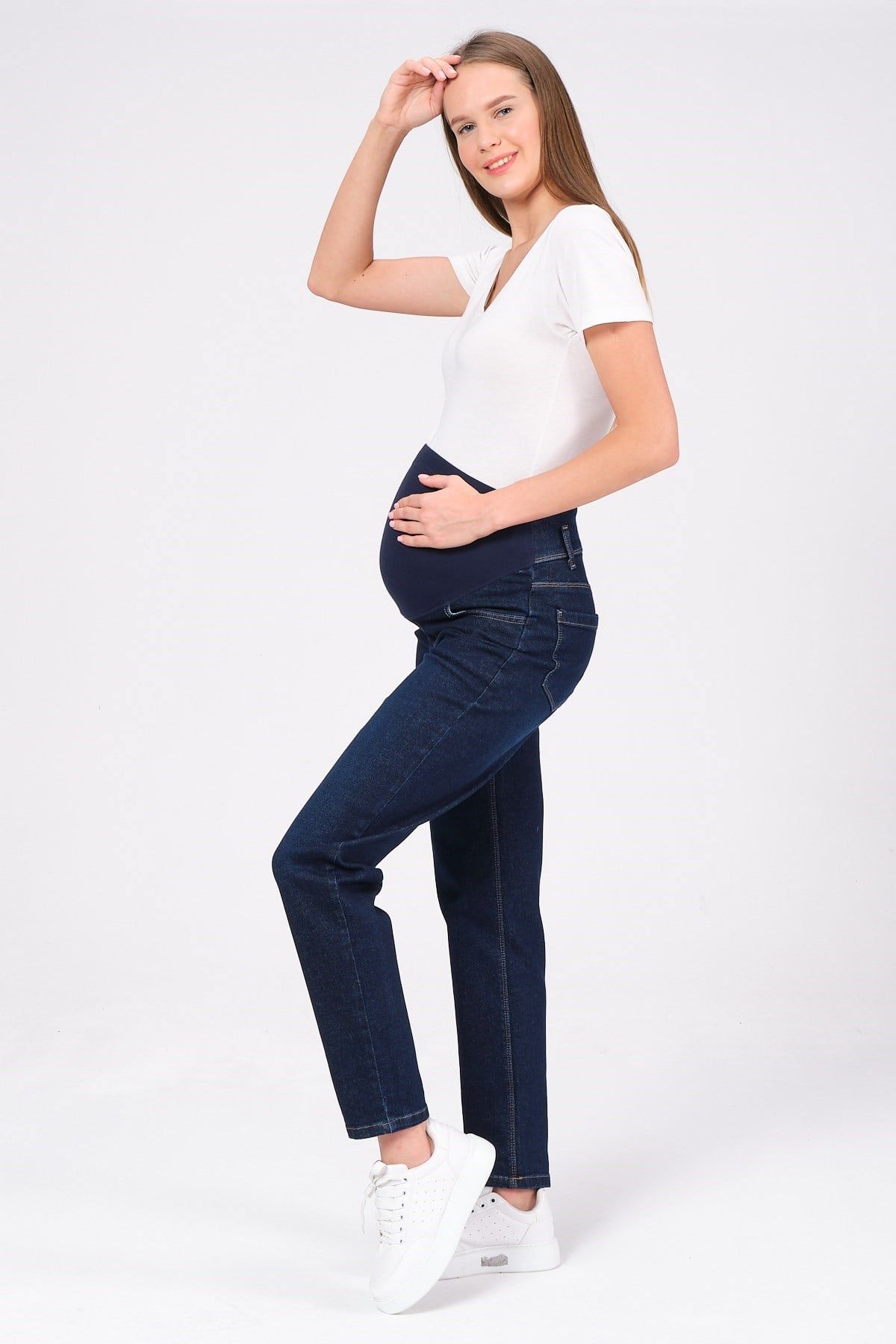 Джинси для вагітних Lesson MOM FIT темно сині