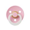 Соска пустушка BIBS Colour Latex Round (кругла) – Baby Pink GLOW (світиться в темряві)