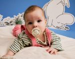 Соска пустушка BIBS x Moomins De Lux Silicone Round (кругла) Onesize Moomintroll – Ivory
