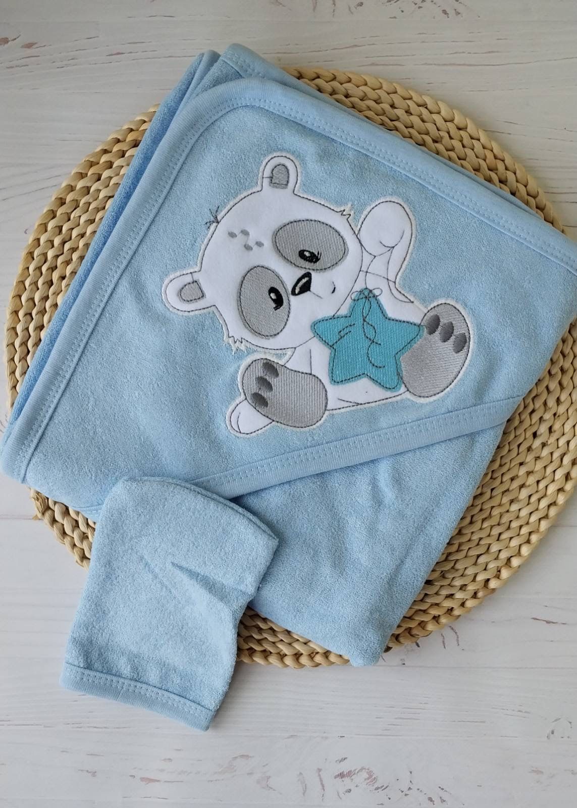 Рушник для немовлят Baby Shez блакитний ведмідь