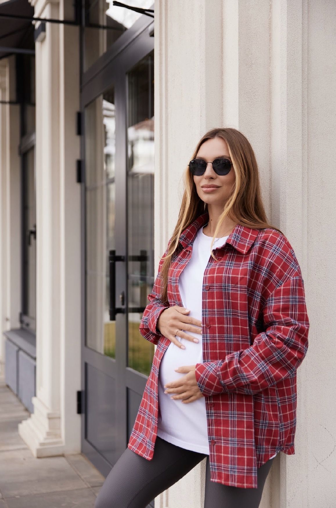 Сорочка для вагітних Sienna червона
