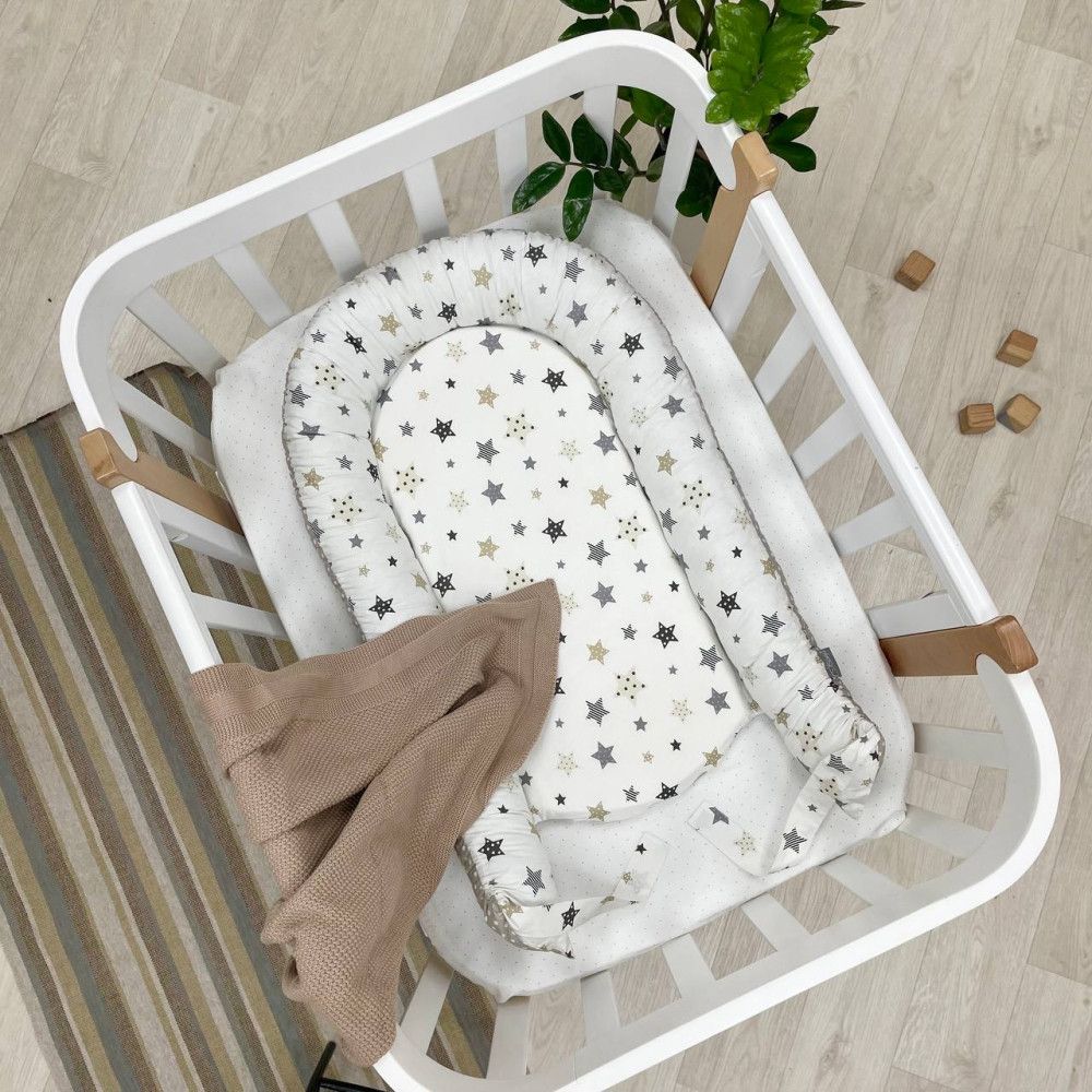 Кокон Baby Design Старс сіро-бежевий